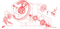 ROUE ARRIERE pour Honda SUPER CUB 90 CUSTOM de 2007