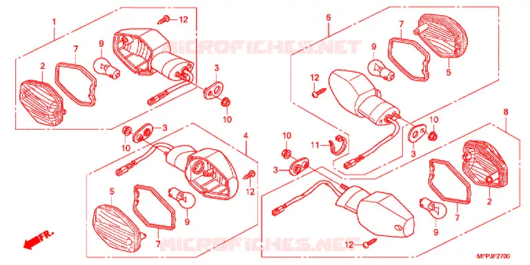 CLIGNOTANT Honda MOTO 1300 CB 2015  CB1300SADE