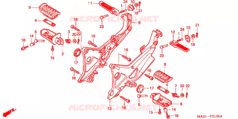 REPOSE PIED Honda MOTO 1300 CB 2003  CB1300DC3