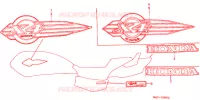 AUTOCOLLANTS pour Honda CB X4 1300 de 1997