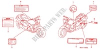 ETIQUETTE DE PRECAUTIONS pour Honda CB X4 1300 de 1997