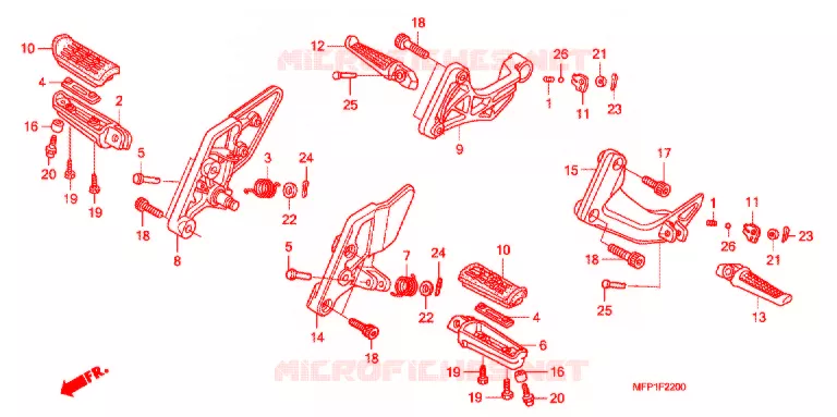 REPOSE PIED Honda MOTO 1300 CB 2009  CB1300SA9