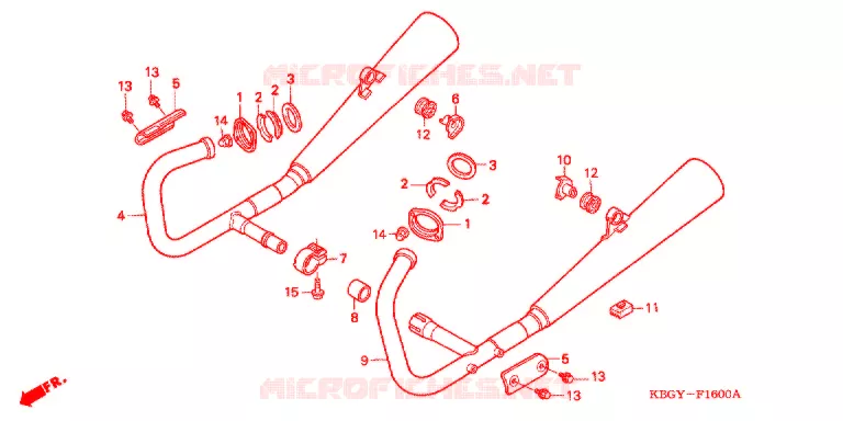 SILENCIEUX D'ECHAPPEMENT Honda MOTO 250 CB 2001  CB2501