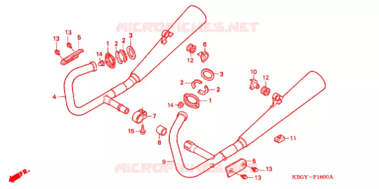 SILENCIEUX D'ECHAPPEMENT Honda MOTO 250 CB 2002  CB2502