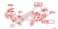 ETIQUETTE DE PRECAUTIONS pour Honda CB 300 F ABS de 2015