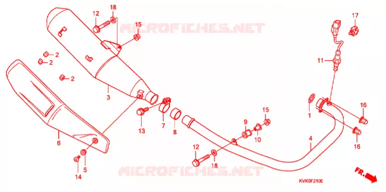 SILENCIEUX D'ECHAPPEMENT Honda MOTO 300 CB 2011  CB300RB