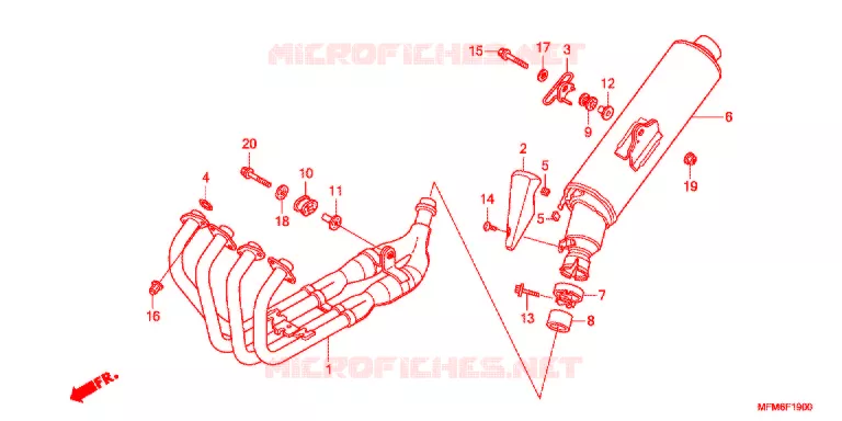 SILENCIEUX D'ECHAPPEMENT Honda MOTO 400 CB 2015  CB400AE