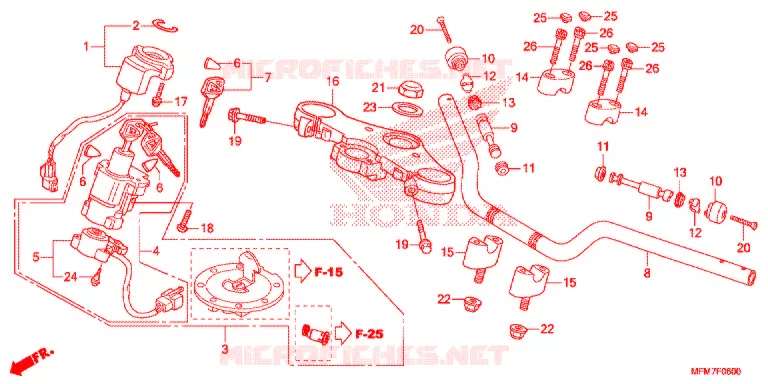 GUIDON - TE DE FOURCHE Honda MOTO 400 CB 2015  CB400AF