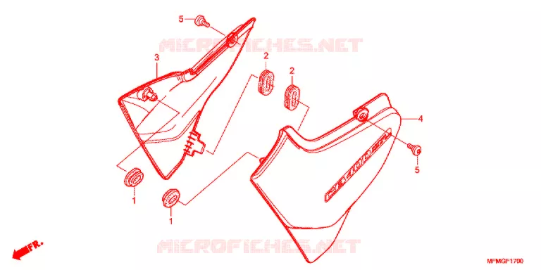 COUVERCLES LATERAUX Honda MOTO 400 CB 2016  CB400AG