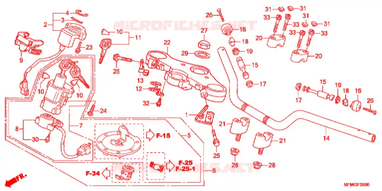 GUIDON - TE DE FOURCHE Honda MOTO 400 CB 2016  CB400AG