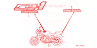 AUTOCOLLANTS pour Honda CB 400 F CB1 de 1989