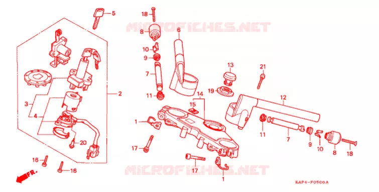 GUIDON Honda MOTO 400 CB 1990  CB400FL