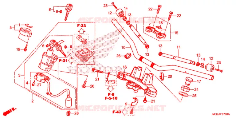 GUIDON - TE DE FOURCHE Honda MOTO 500 CB 2013  CB500FD