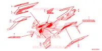 AUTOCOLLANTS pour Honda CB 500F WHITE de 2014