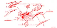 AUTOCOLLANTS pour Honda CB 500 F de 2015