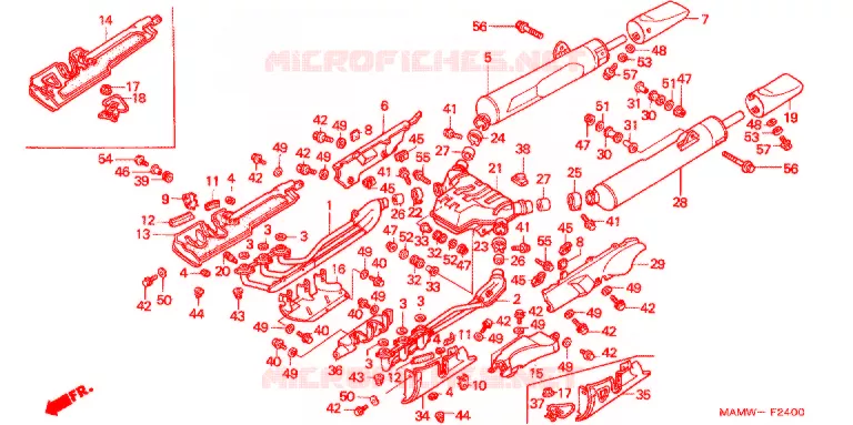 SILENCIEUX D'ECHAPPEMENT Honda MOTO 1500 GOLD-WING 2000  GL1500AY