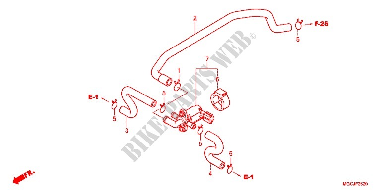 VALVE DE COMMANDE D'INJECTION D'AIR pour Honda CB 1100 EX ABS SPECIAL EDITION de 2016