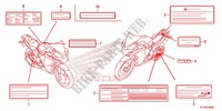 ETIQUETTE DE PRECAUTIONS pour Honda CBR 125 RED, BLACK de 2013