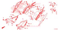 COUVERCLES LATERAUX (CBR125RW'11/R'12/RS'12/RT'12) pour Honda CBR 125 WHITE de 2012
