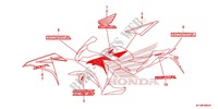 AUTOCOLLANTS (CBR250R'12/RA'12 3AC) pour Honda CBR 250 R ABS TRICOLOR de 2012