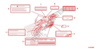 ETIQUETTE DE PRECAUTIONS pour Honda CBR 250 R ABS TRICOLOR de 2012