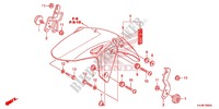 GARDE BOUE AVANT pour Honda CBR 250 R ABS TRICOLOR de 2012