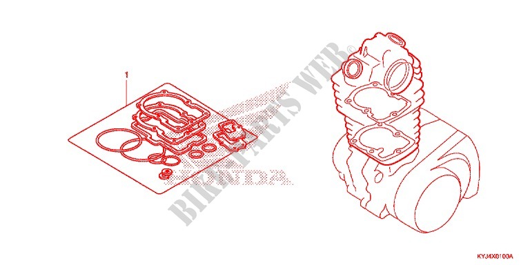 POCHETTE DE JOINTS A pour Honda CBR 250 R ABS RED de 2012