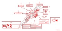 ETIQUETTE DE PRECAUTIONS (1) pour Honda CBR 250 R de 2011