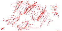 COUVERCLES LATERAUX   ARRIERES pour Honda CBR 250 R REPSOL de 2013