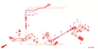 PEDALE pour Honda CBR 250 R TRICOLOR de 2015