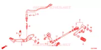 PEDALE pour Honda CBR 250 R RED de 2017