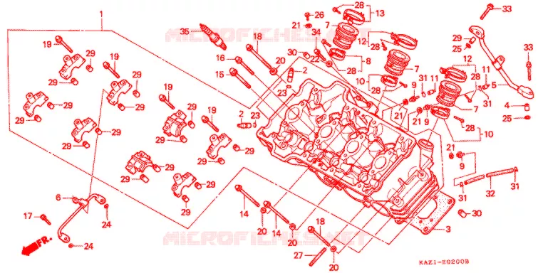 CULASSE Honda MOTO 250 CBR 1994  CBR250RRR_II