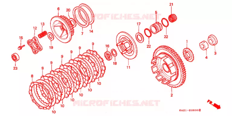 EMBRAYAGE Honda MOTO 250 CBR 1994  CBR250RRR_II
