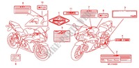 ETIQUETTE DE PRECAUTIONS pour Honda CBR 600 RR TRICOLOR, RED de 2011