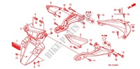 GARDE BOUE ARRIERE pour Honda CBR 600 RR TRICOLOR, RED de 2011