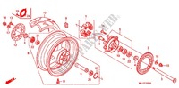 ROUE ARRIERE pour Honda CBR 600 RR TRICOLOR, RED de 2011