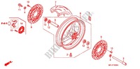 ROUE AVANT pour Honda CBR 600 RR TRICOLOR, RED de 2011