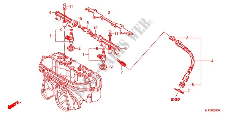 INJECTEUR DE CARBURANT pour Honda CBR 600 RR HRC TRICOLOR de 2013