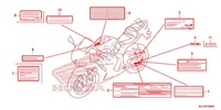 ETIQUETTE DE PRECAUTIONS pour Honda CBR 600 RR TRICOLOR de 2013