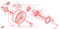 ROUE ARRIERE pour Honda CBR 600 RR TRICOLOR de 2014
