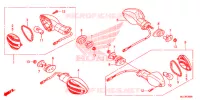 CLIGNOTANT pour Honda CBR 600 RR TRICOLOR de 2014