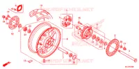 ROUE ARRIERE pour Honda CBR 600 RR TRICOLOR de 2014