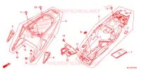 COUVERCLES LATERAUX pour Honda CBR 600 RR BLACK, RED de 2014