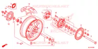 ROUE ARRIERE pour Honda CBR 600 RR BLACK, RED de 2014