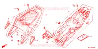 COUVERCLES LATERAUX pour Honda CBR 600 RR BLACK, RED de 2015