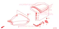 SELLE pour Honda CBR 600 RR BLACK, RED de 2015
