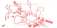 COMMODO   LEVIER   CABLE pour Honda CB 400 SUPER FOUR RED de 1994
