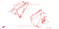 COUVERCLES LATERAUX pour Honda CB 400 SUPER FOUR RED de 1994