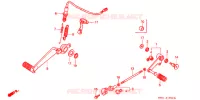 PEDALE pour Honda CB 400 SUPER FOUR RED de 1994