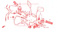 COMMODO   LEVIER   CABLE pour Honda CB 400 SUPER FOUR RED de 1995